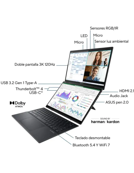 Ordenador Portátil Asus Zenbook Duo OLED UX8406CA-PZ166X