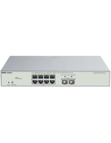 Ruijie Networks RG-NBS5300-8MG2XS-UP Switch L3 Gestionable de 10 puertos multi-Gigabit con 8 puertos PoE++ y 2 puertos SFP +