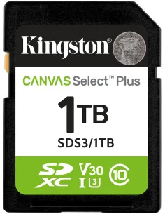 Kingston Canvas Select Plus 1TB SDXC Gen3 150 MB/s C10 UHS-I U3 V30-1400996