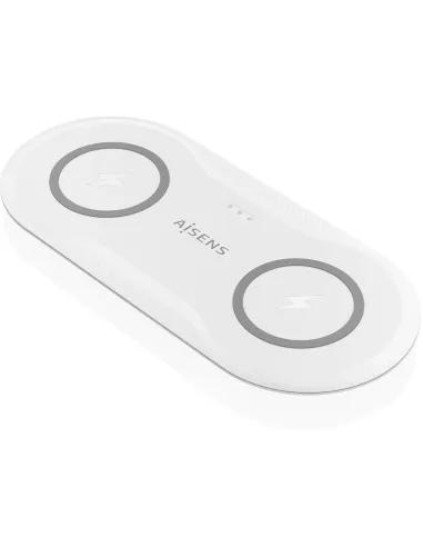 Aisens ASCH-15W2WC059-W Cargador Inalámbrico USB-C 15W 2 en 1 para Móvil Auriculares Blanco