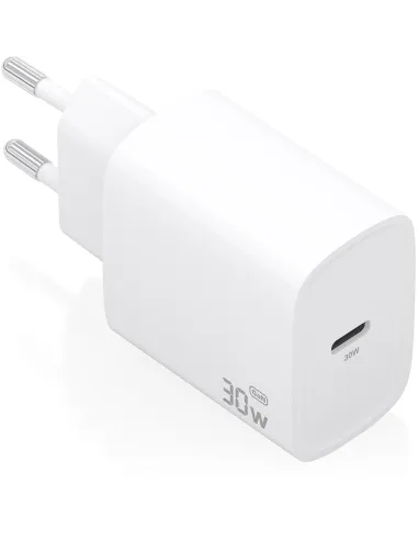 Aisens A110-0950 Cargador GaN 30W, 1xUSB-C PD3.0, Blanco