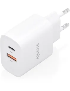Aisens A110-0952 Cargador GaN 30W, 1xUSB-C PD3.0 QC4.0, 1xUSB-A QC3.0, Blanco-ADAP63715