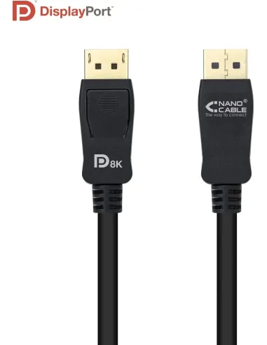 Nanocable 10.15.2800 Cable Displayport 1.4 CCS Macho/Macho 50cm Negro