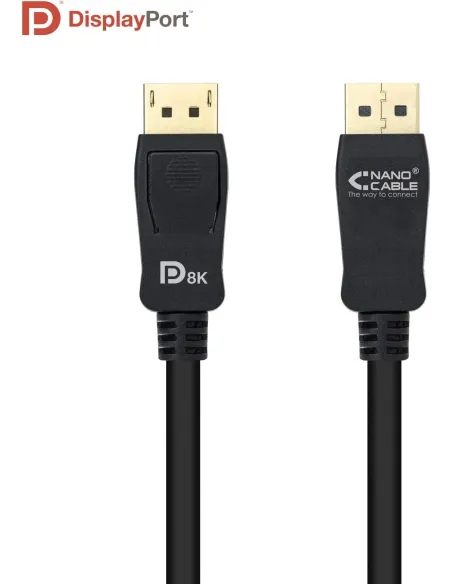 Nanocable 10.15.2800 Cable Displayport 1.4 CCS Macho/Macho 50cm Negro