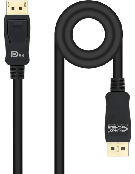 Nanocable 10.15.2800 Cable Displayport 1.4 CCS Macho/Macho 50cm Negro