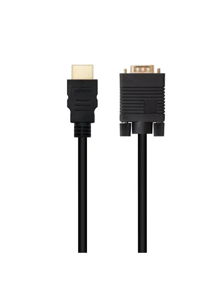 Nanocable 10.15.4602 Cable Conversor HDMI a VGA, 1.8 m, Negro