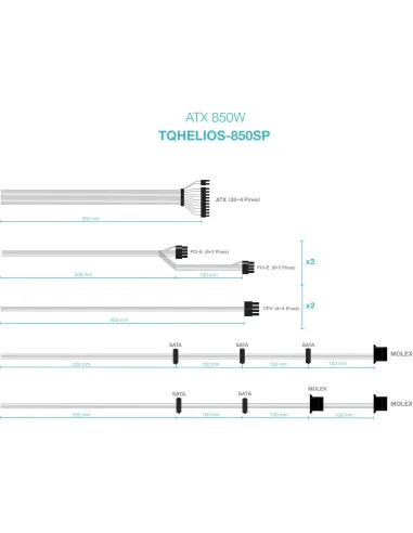 TooQ TQHELIOS-850SP 850W 80 Plus Bronze