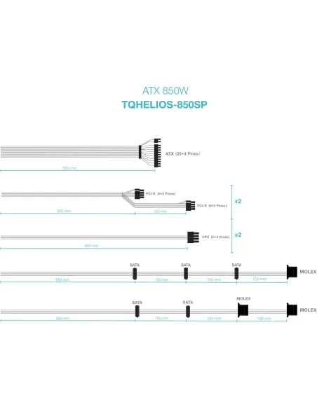TooQ TQHELIOS-850SP 850W 80 Plus Bronze