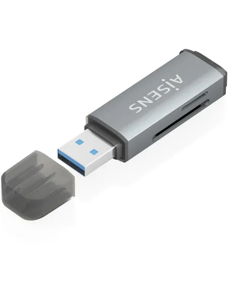 Aisens ASCR-2A09-GR USB-A SD MicroSD MMC Gris