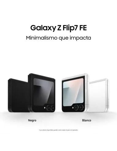 Smartphone Samsung Galaxy Z Flip7 FE 5G 8/256GB Negro