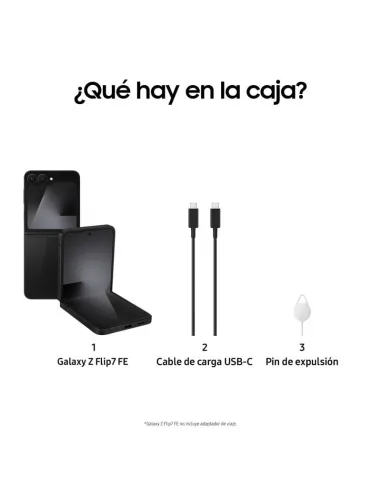 Smartphone Samsung Galaxy Z Flip7 FE 5G 8/256GB Negro