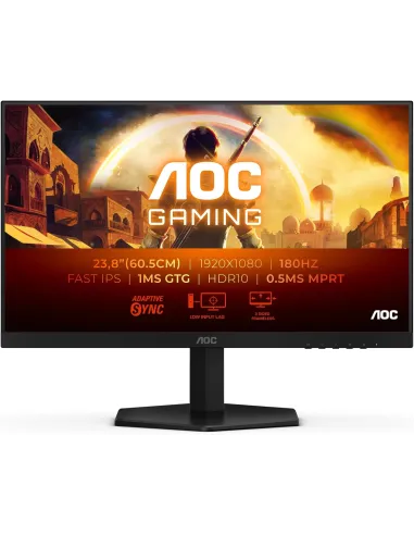AOC 24G42E24" FHD 180 Hz Fast IPS HDR10 Adaptive Sync y G-Sync Compatible Negro