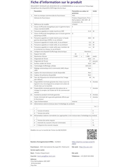 Monitor Aoc G4 27G42E