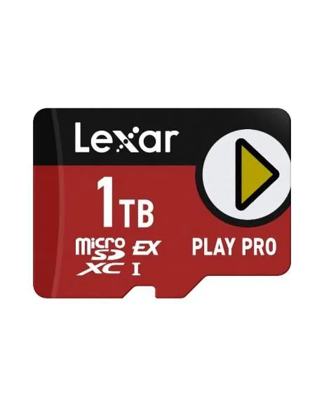 Lexar Play Pro 1TB MicroSDXC UHSI Clase 3 hasta 900MB/s Lectura, 600MB/s Escritura, optimizado para Gaming