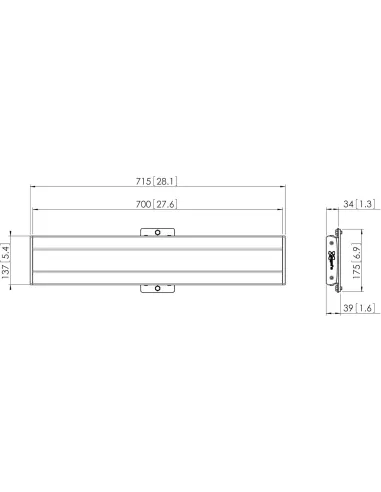 Vogel's PFB 3407 barra interfaz 715 mm - Connect-it negro