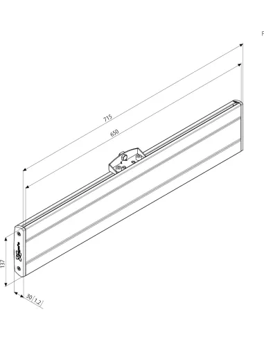 Vogel's PFB 3407 barra interfaz 715 mm - Connect-it negro