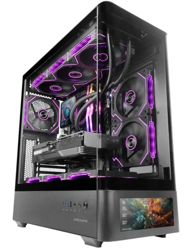 Mars Gaming MC-LCDPRO ATX Negra Pantalla IPS 7.2" Cristal Templado