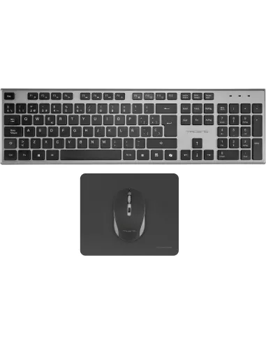 Tacens Zenith Combo Inalámbrico 3en1 Negro Duallink 2.4ghz Teclado Membrana Ratón Óptico Español
