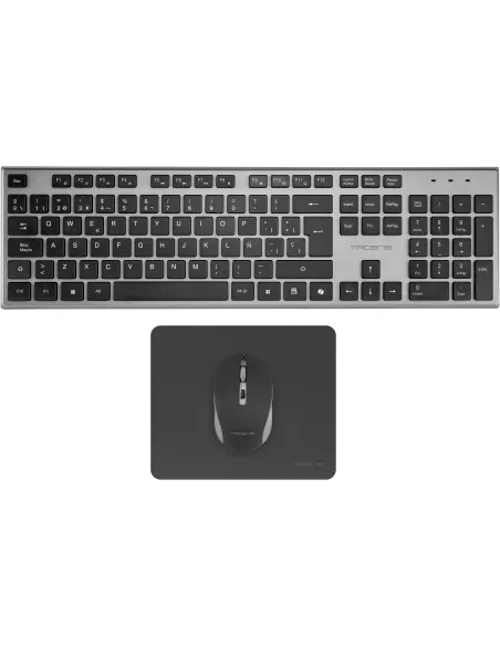 Tacens Zenith Combo Inalámbrico 3en1 Negro Duallink 2.4ghz Teclado Membrana Ratón Óptico Español