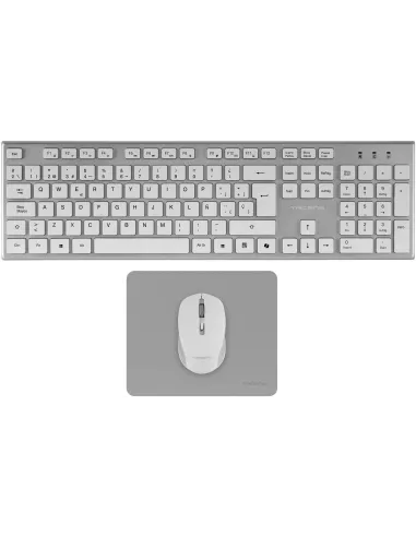 Tacens Zenith Combo Inalámbrico 3en1 Duallink 2.4ghz Teclado Membrana Ratón Óptico Español Blanco