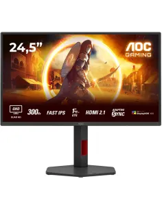 AOC G4 Q25G4SR 24.5" QHD 300Hz Fast IPS HDR400 1ms HDMI 2.1 Negro/Rojo