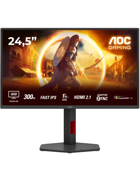 AOC G4 Q25G4SR 24.5" QHD 300Hz Fast IPS HDR400 1ms HDMI 2.1 Negro/Rojo