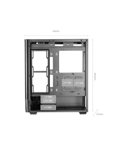 Torre Caja para PC Mars Gaming MC-LCDPRO Negra