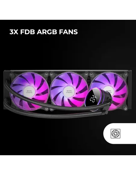 Refrigeración líquida Mars Gaming ML-LCD PRO 360 Negro