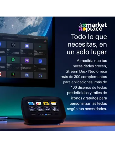 Capturadora de Video y Audio Elgato Stream Deck Neo Negro