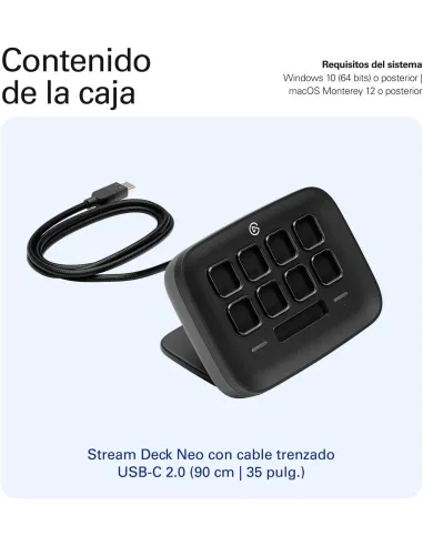 Capturadora de Video y Audio Elgato Stream Deck Neo Negro