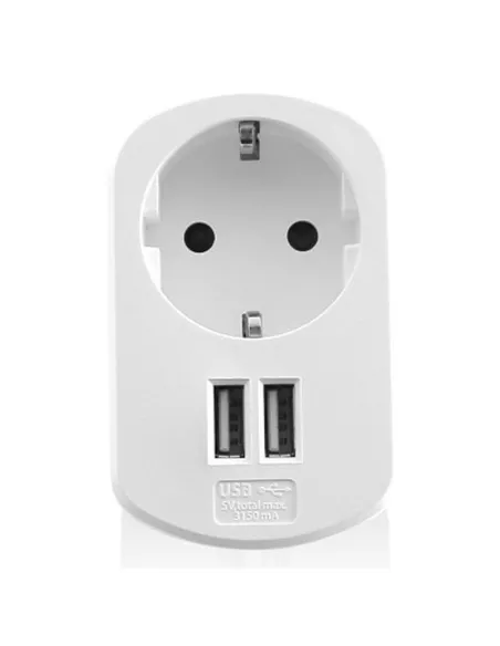 Ewent EW1211 Cargador de Pared para Móvil con 2xUSB 2.0 Blanco