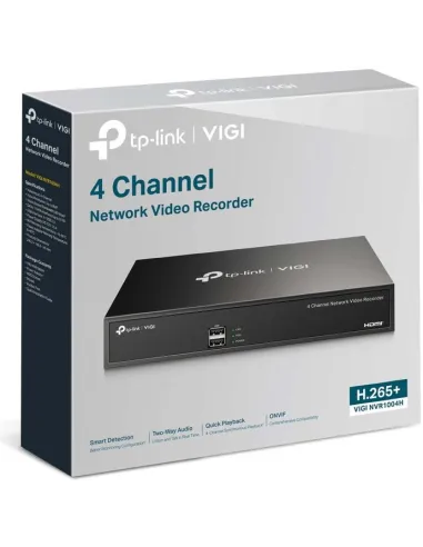 TP-Link VIGI NVR1004H Grabador Videovigilancia NVR Negro