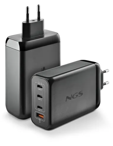 NGS BUD240W Cargador de Smartphone x3 USB-C/x1 USB-A Gris