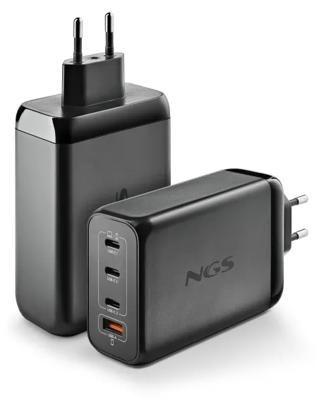 NGS BUD240W Cargador de Smartphone x3 USB-C/x1 USB-A Gris