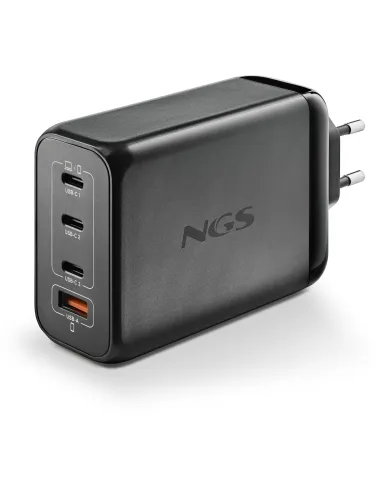 NGS BUD240W Cargador de Smartphone x3 USB-C/x1 USB-A Gris