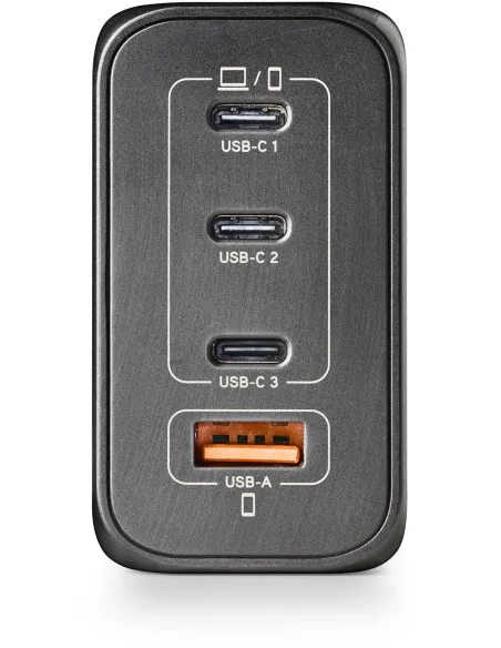NGS BUD240W Cargador de Smartphone x3 USB-C/x1 USB-A Gris