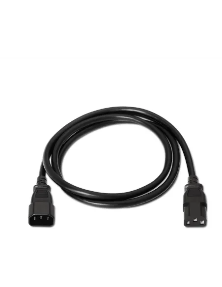 Aisens A132-0171 Cable de Alimentación C13 Acoplador a C14 Acoplador 1,5m Negro