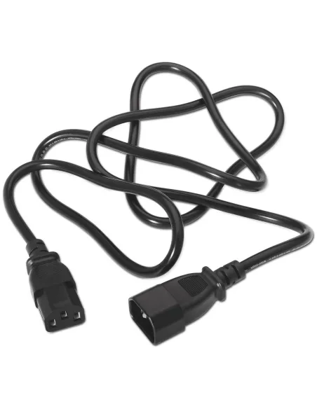 Aisens A132-0171 Cable de Alimentación C13 Acoplador a C14 Acoplador 1,5m Negro