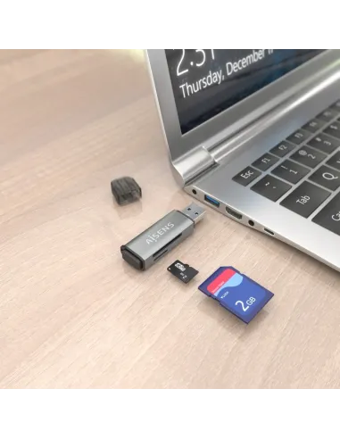 Lector de tarjetas Aisens ASCR-2A09-GR