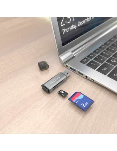 Lector de tarjetas Aisens ASCR-2A09-GR