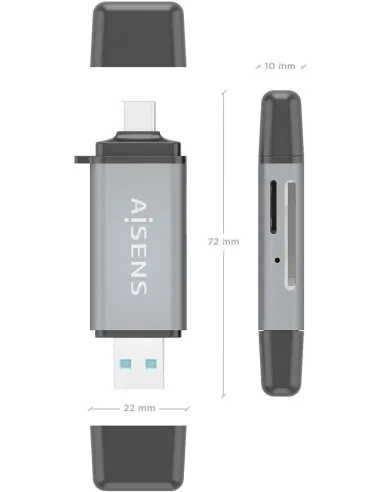 Lector de tarjetas Aisens ASCR-2AC11-GR
