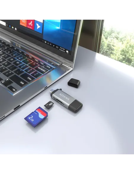 Lector de tarjetas Aisens ASCR-2AC11-GR