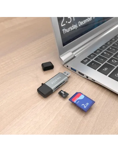 Lector de tarjetas Aisens ASCR-2AC11-GR