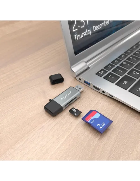 Lector de tarjetas Aisens ASCR-2AC11-GR