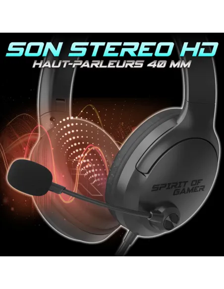 Auriculares gaming Spirit of Gamer Pro H4 Negro