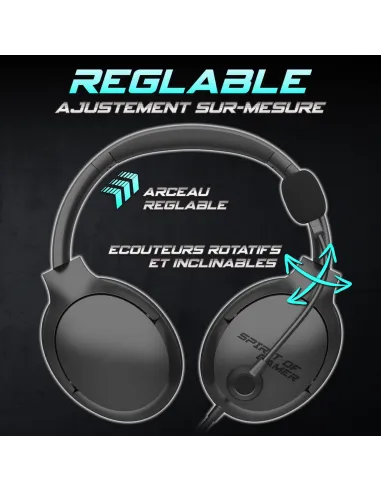 Auriculares gaming Spirit of Gamer Pro H4 Negro