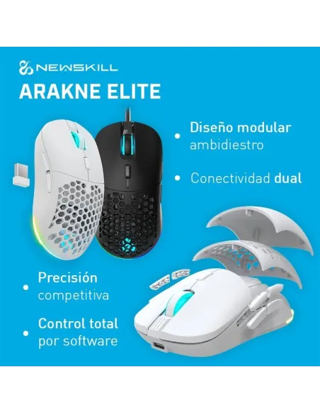 Ratón Newskill Gaming Arakne Elite Negro