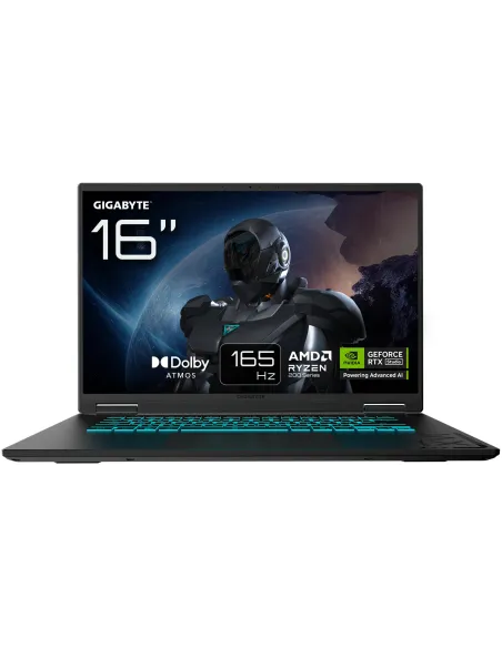 Ordenador Portátil Gigabyte GAMING A16 3WHK3PT864SD con memoria DDR5 32 GB, pantalla 16 pulgadas 165 Hz y procesador AMD Ryzen 7
