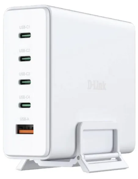 D-Link DCF-241 GaN 240W 4xUSB-C 1xUSB-A Carga Rápida Protección Avanzada
