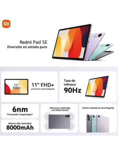 Xiaomi Redmi Pad SE 11" 4/128GB Gris Grafito + Ring Holder
